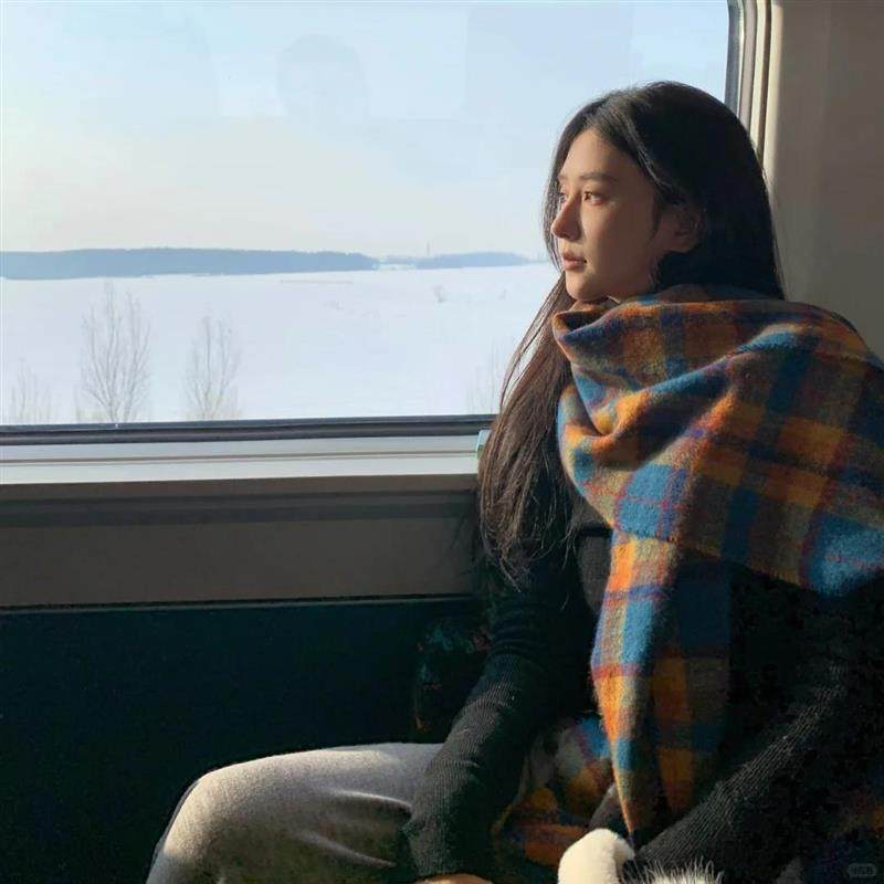 彩色仿羊绒格纹围巾女韩版秋冬学生百搭长款围脖保暖两用休闲披肩