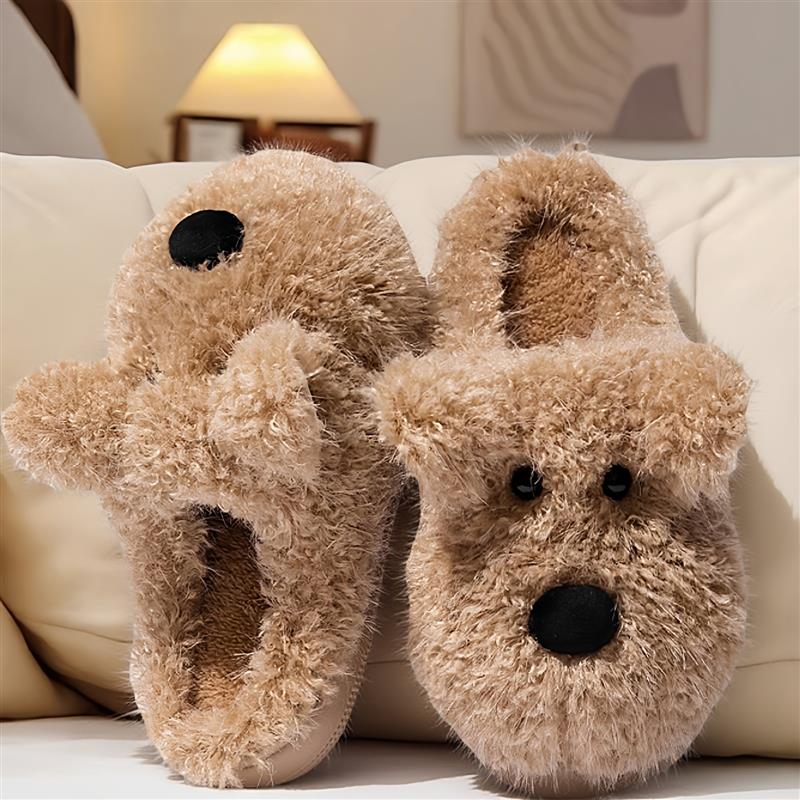 外穿可爱卡通保暖棉拖鞋女