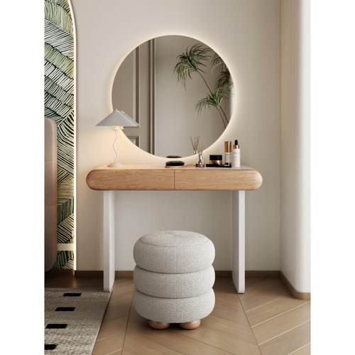 法国覆古梳妆台和橱柜集成的角落女孩梳妆台无镜30厘米灰木梳妆台