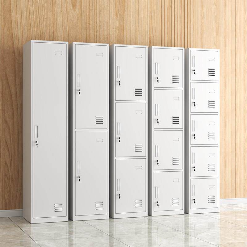 钢制加厚单门更衣柜铁皮柜宿舍带锁员工收纳柜办公室单人换衣柜子