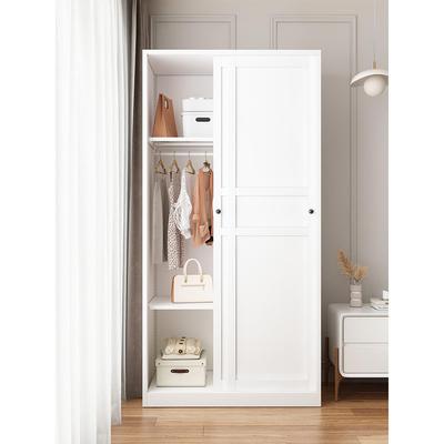 家用衣柜卧室环保钢制衣柜60cm深金属衣橱简约儿童铁皮衣柜推拉门