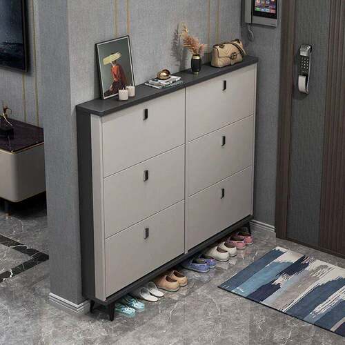 超薄翻斗式家庭入口鞋柜意大利风格2024新款流行入口柜集成简单小