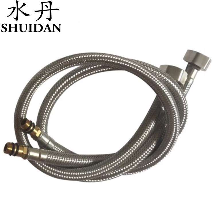 厂家 不锈钢编织管单头软管水龙头配件冷热进水管钢丝混编软管
