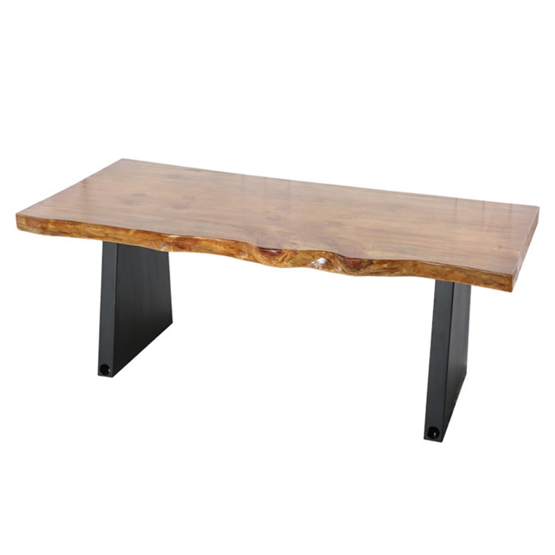 loft简约长条桌会议桌美式工业风桌原木办公长餐桌茶桌实木大板桌