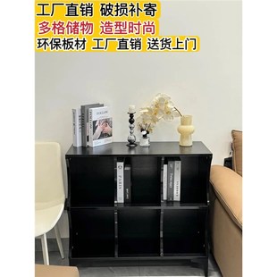 门厅收纳柜客厅柜餐边柜室内展示创意格子柜 简约现代书柜家用时尚