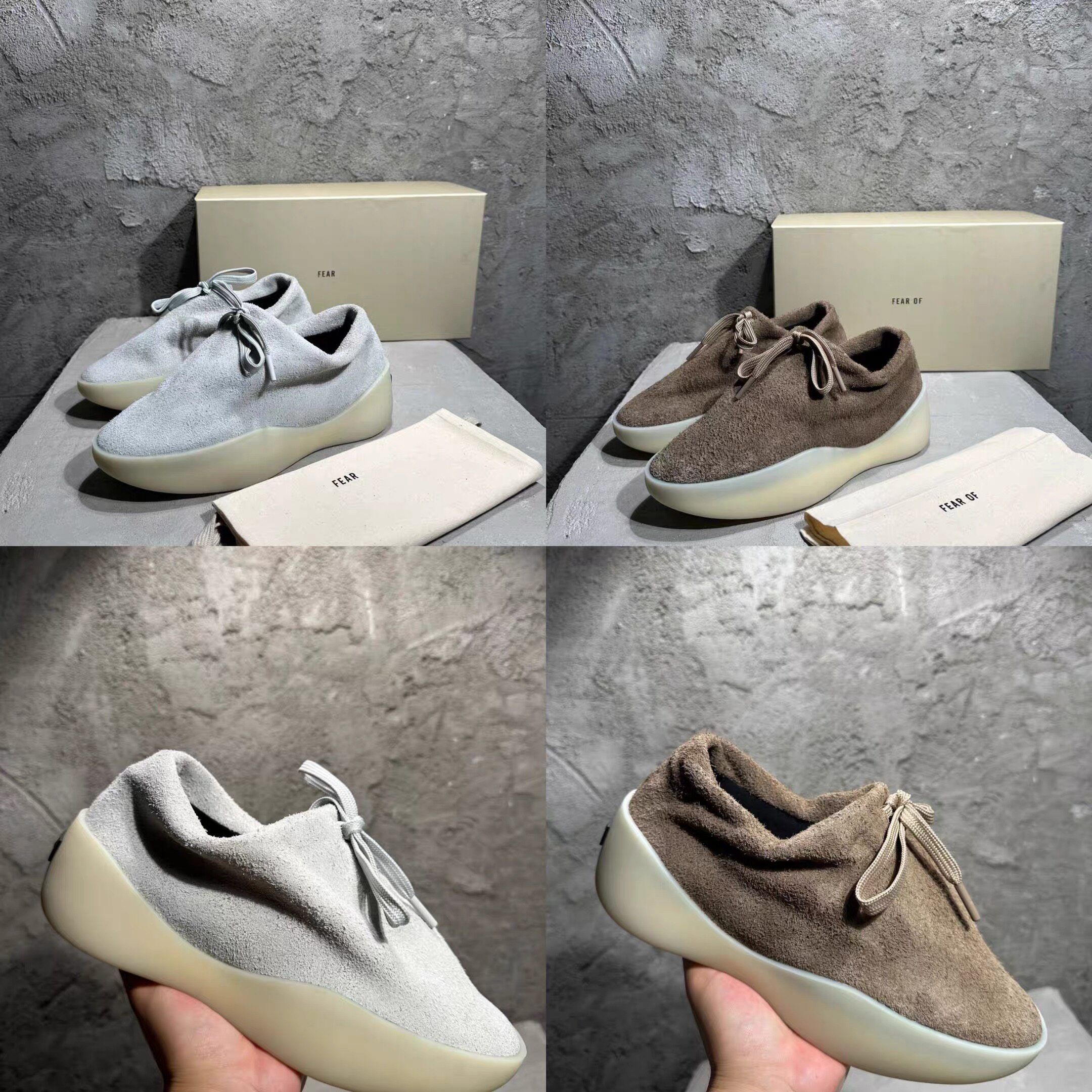 FEAR OF G新款麂皮增高低帮套脚运动男鞋一脚蹬靴fog厚底休闲板鞋
