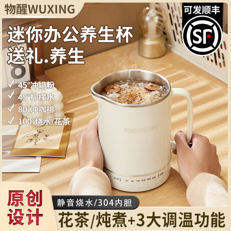 旅行养生壶一体炖煮烧水杯迷你小型办I公室养生杯宿舍学生一人用