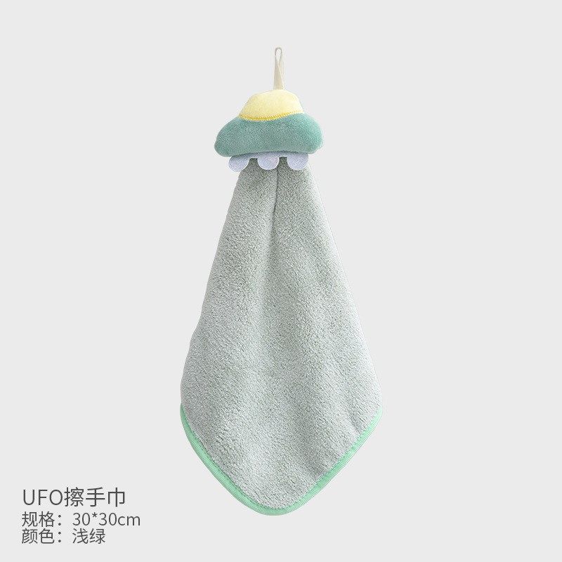 擦手巾厨房强吸水j搽檫手帕插手布可挂式可爱的儿童抹手干手小毛