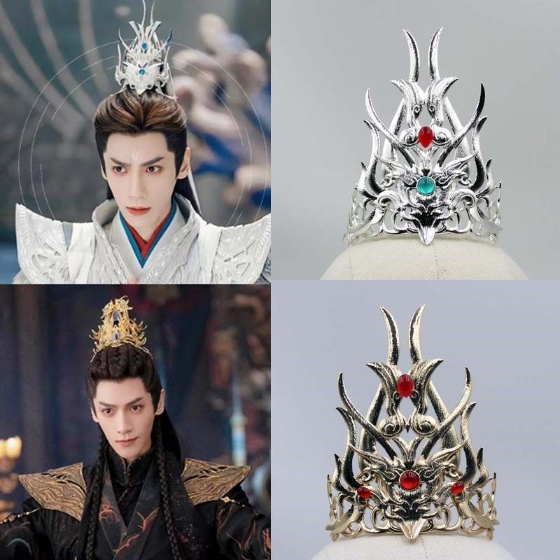 古风汉服男士发冠手工饰品男女束发头冠武侠演出冥夜长月烬明头饰