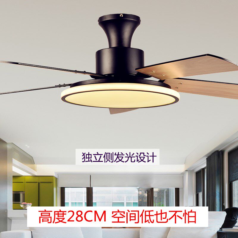 吸顶式风扇灯北欧餐厅客厅现代简约低楼层吊扇灯卧室吊顶吊扇一体
