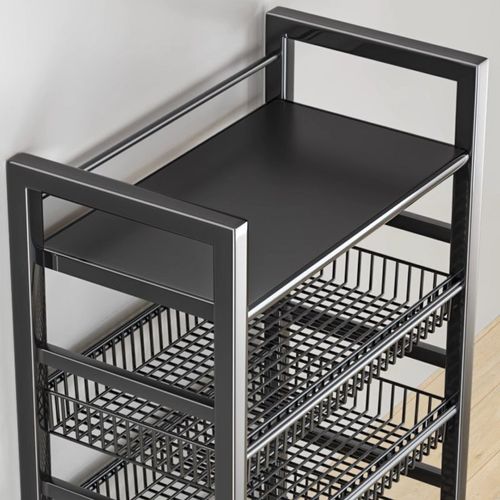 水果蔬菜置物架小推车落地多层厨房用品大全可移动2025新款收纳架