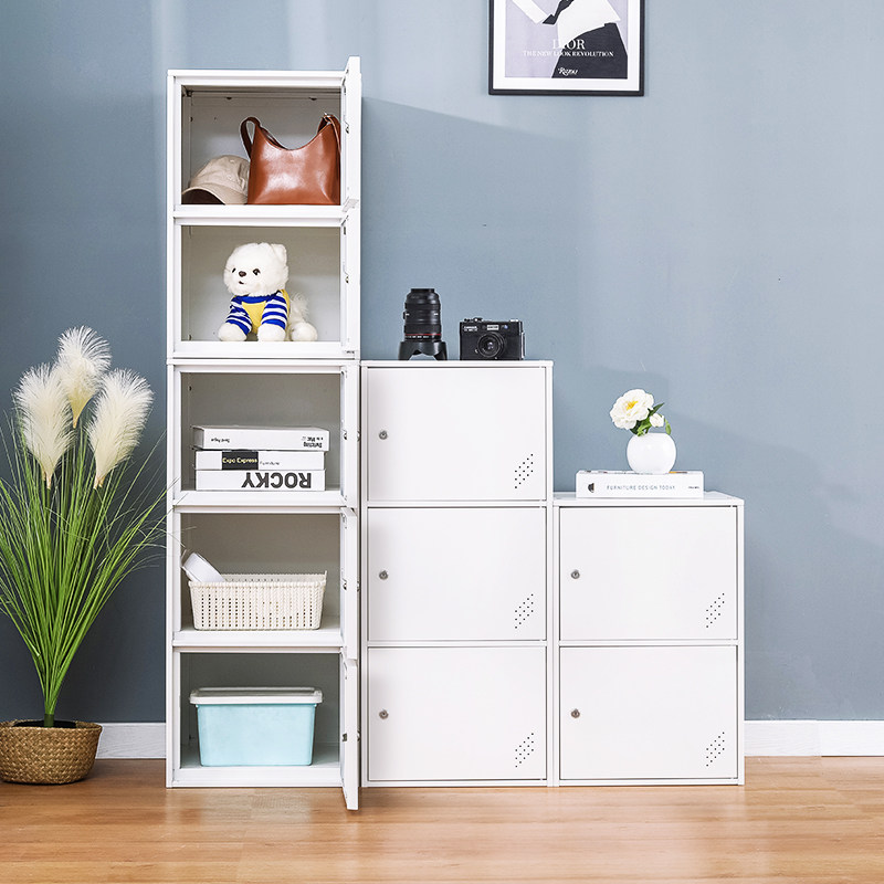 单门家用阳台夹缝l隙收纳小柜子置物柜铁皮文件更衣柜储物柜窄带