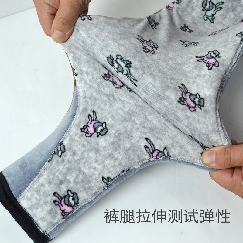 女童加绒裤冬季款打底裤弹性加厚中厚保暖裤修身棉裤内胆内穿纯色