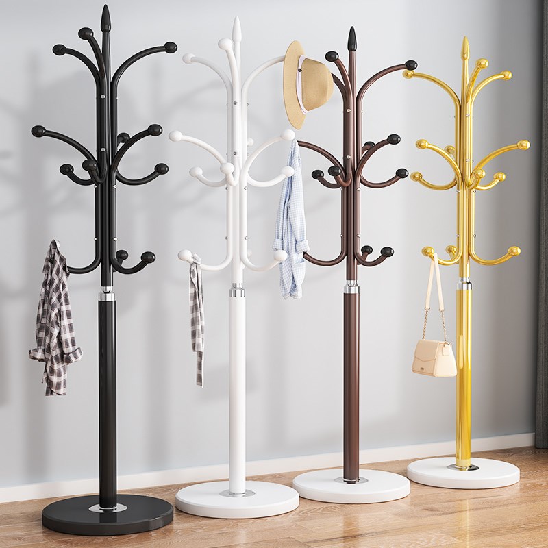 衣帽架落地卧室挂衣架立式房间晾冬天衣服架子家用客厅挂包架加粗
