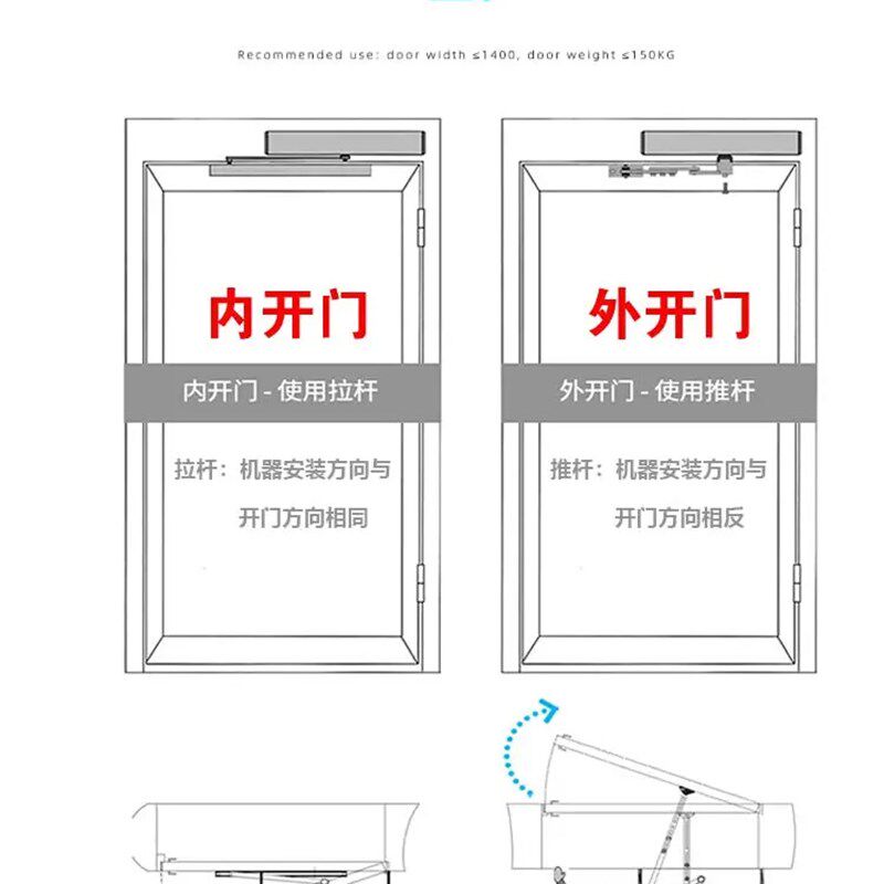 电动闭门器自动平开推拉门电动开关推拉90度自动开门机玻璃平开门
