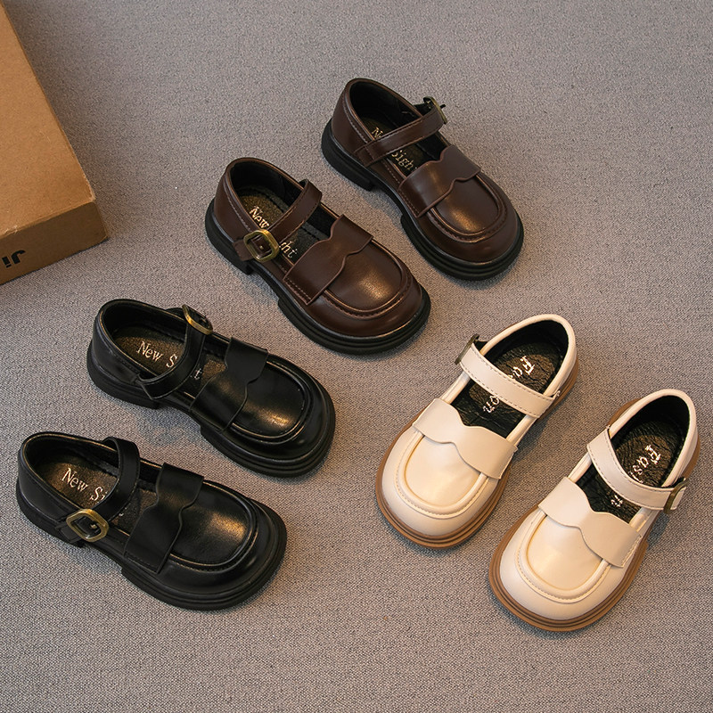 儿童皮鞋2023春秋新款男童鞋子女童公主鞋软底休闲黑色单鞋豆豆鞋,童鞋/婴儿鞋/亲子鞋,皮鞋,淘宝优惠券,粉丝福利购,淘宝优惠卷