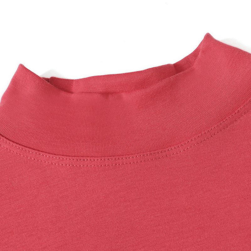 纯棉打底衫女春秋长袖t恤中老年女妈妈内搭半高领内搭秋衣薄修身