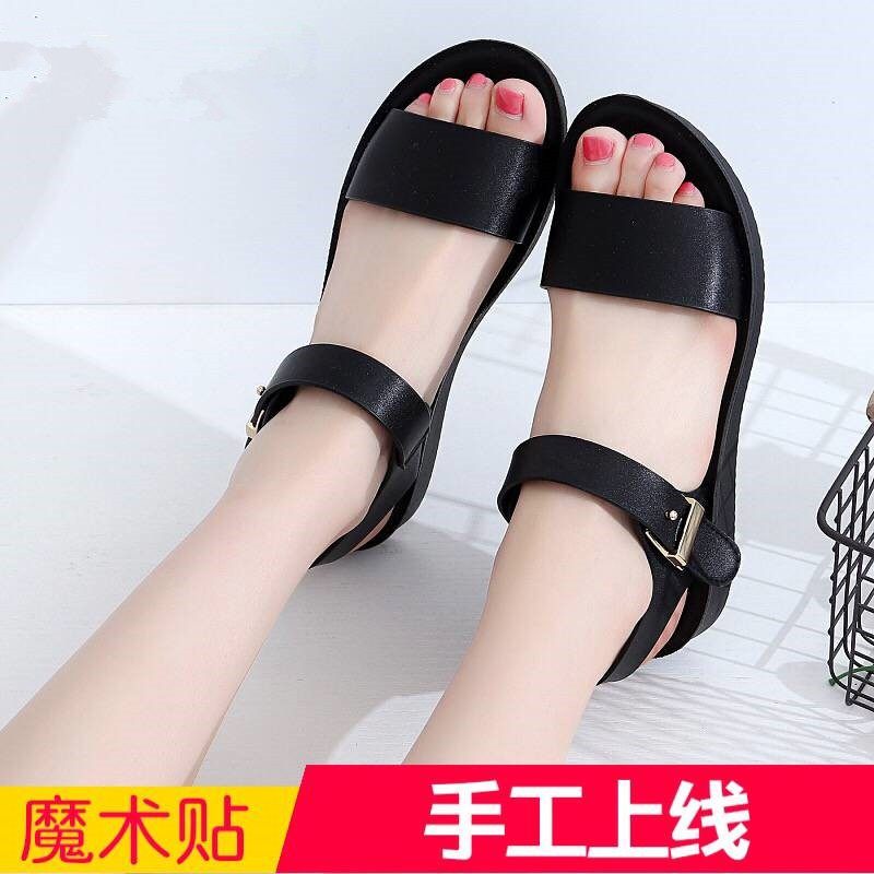 女童凉鞋2021夏季新款韩版公主鞋小学生女孩软底大童魔术贴童鞋