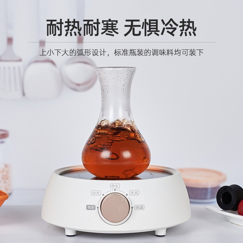 高硼硅玻璃油壶耐k冷耐热无铅玻璃油壶厂家厨房用具油醋调料壶