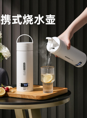 便携式烧水壶小型迷你烧水杯宿舍多功能养生杯旅行电热恒温杯一体