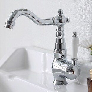 法式全铜复古水龙头金色厨房家用浴室柜洗漱台面盆洗脸盆冷热轻奢