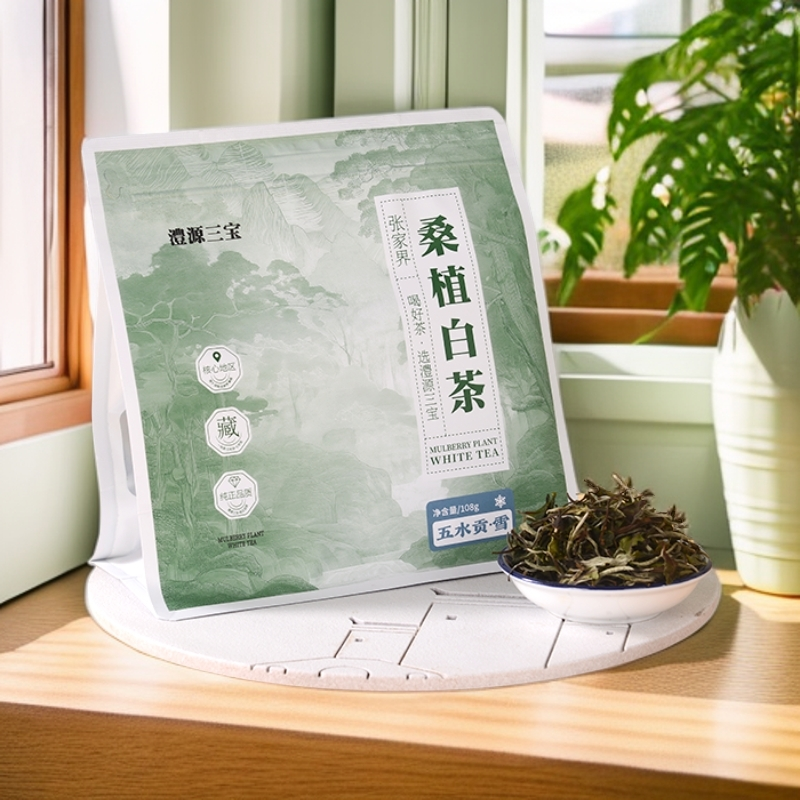 张家界桑植白茶2024年白茶一芽一叶口粮茶荒野 白茶实惠108g袋装