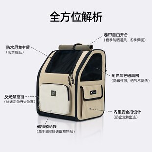 Y透气防应 猫包外出便携宠物猫咪背包大容量洗澡出行双肩包轻便款