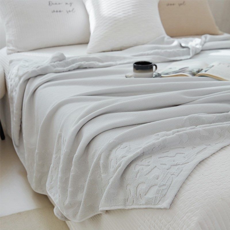 夏季纱布毛巾被沙发盖毯全v棉夏凉被单人双人办公室薄款空调被