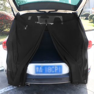 汽车防蚊虫窗帘遮阳帘车载车后门SUV后备箱网P纱纱窗尾门通风蚊帐