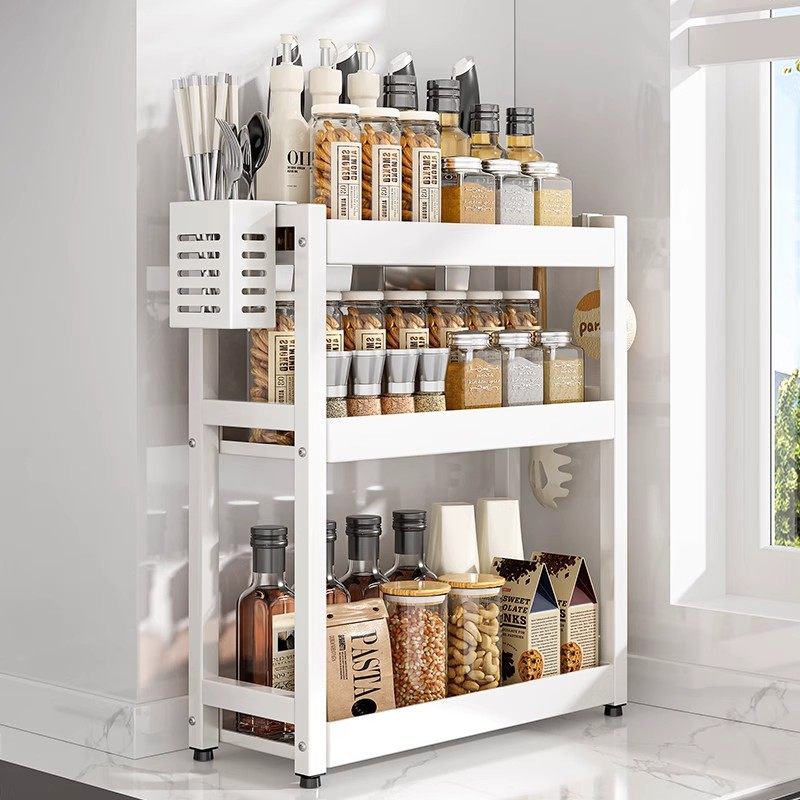 极窄厨房调料置物架多功能台面落地多层调味品油盐酱醋收纳调料架,厨房/烹饪用具,调料置物架,淘宝优惠券,粉丝福利购,淘宝优惠卷