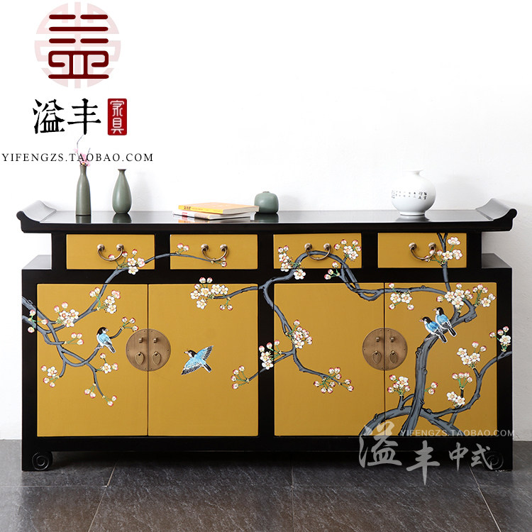 现代新中式鞋柜玄关柜做旧复古简约翘头餐边柜储物酒柜客厅装饰柜,住宅家具,鞋柜,淘宝优惠券,粉丝福利购,淘宝优惠卷