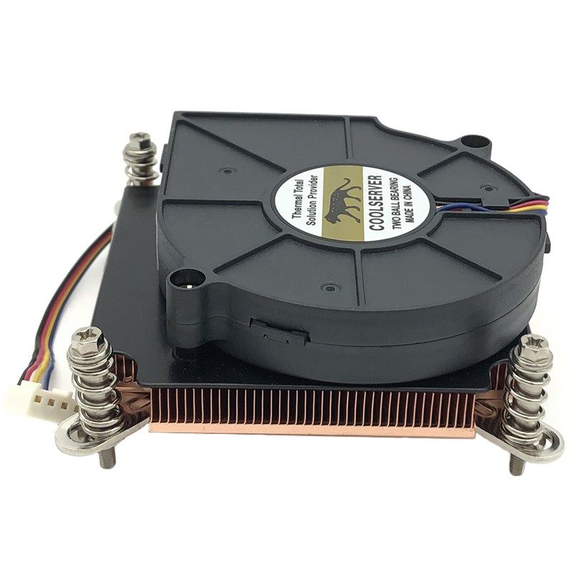 金 钱豹1U全铜1150 1155 1366CPU散热器服务器双滚珠涡轮CPU风扇