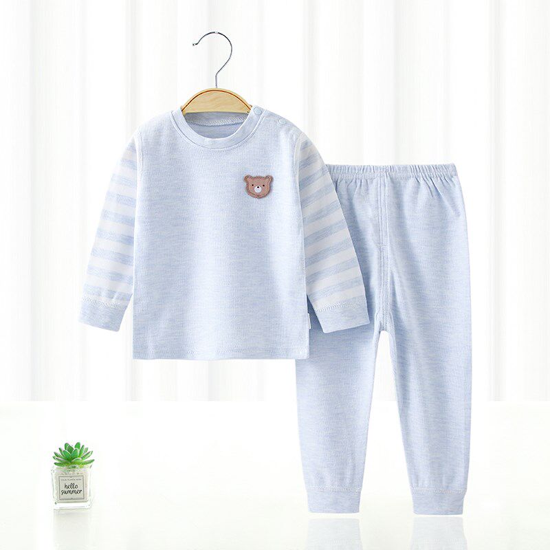 婴幼儿内衣套装春夏纯棉0-1-3岁宝宝全棉薄款棉毛衫儿童秋衣秋裤