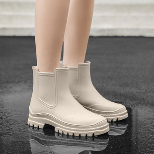 防滑防水雨靴耐磨胶鞋 夏时尚 短靴子可爱水鞋 女款 外穿低帮雨鞋