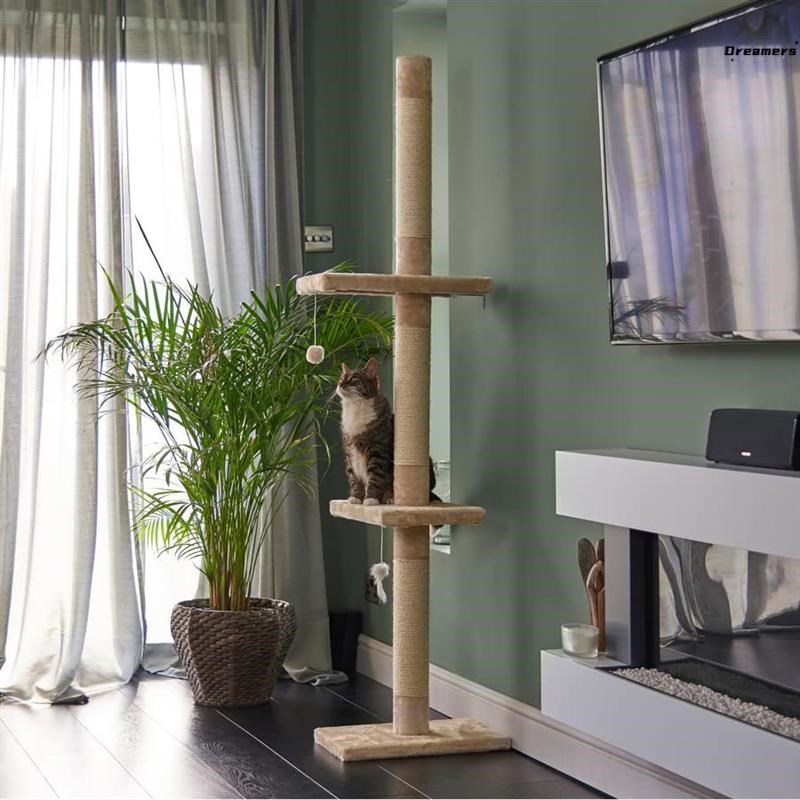 定制天然剑麻绳通天柱剑麻柱大型猫爬架猫玩具一体式加粗稳固厂家