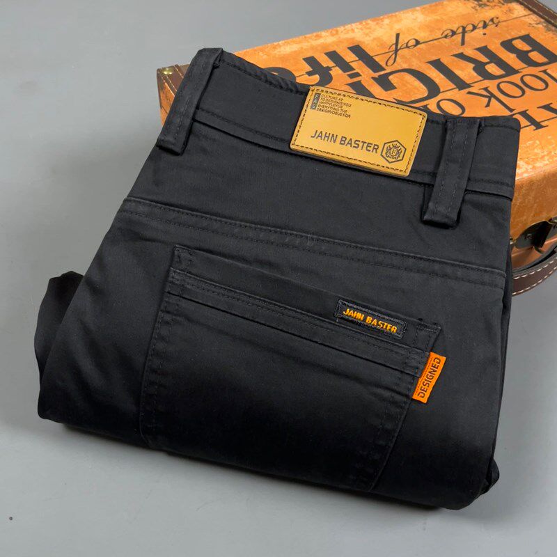 高端轻奢黑色九分休闲裤男士夏季薄款潮流百搭修身直筒商务长裤子