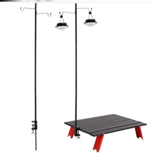 夜市摆摊专用灯架杆便携折叠置物架桌面灯架子