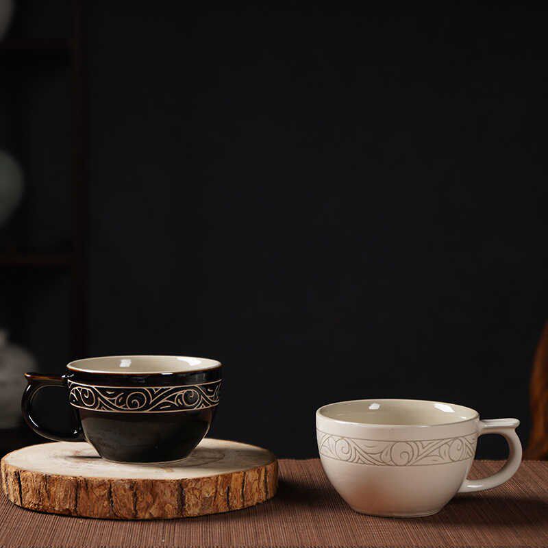 磁州镇陶瓷茶g杯有盖杯家用饮水杯办公会议杯接待杯子邯郸礼品杯