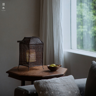 叕木枫眠落地风灯\户外庭院民宿酒店氛围灯日R式侘寂复古烛台风