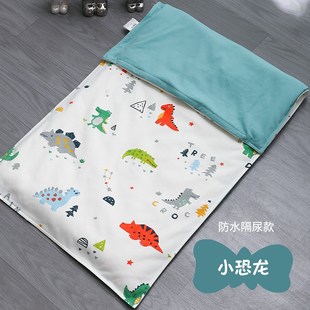 幼儿园床褥套纯棉防水2面褥子套套防水隔尿款垫被套A类精梳棉床垫