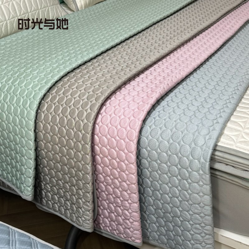 新品硅胶凉席套件床笠款A类冰丝席宿舍L家用耐磨可机洗床上用品