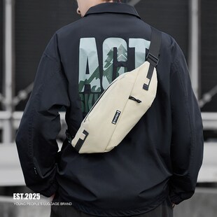 斜挎包男款高级感小型超轻单肩包户外运动休闲骑行胸包百搭小包潮