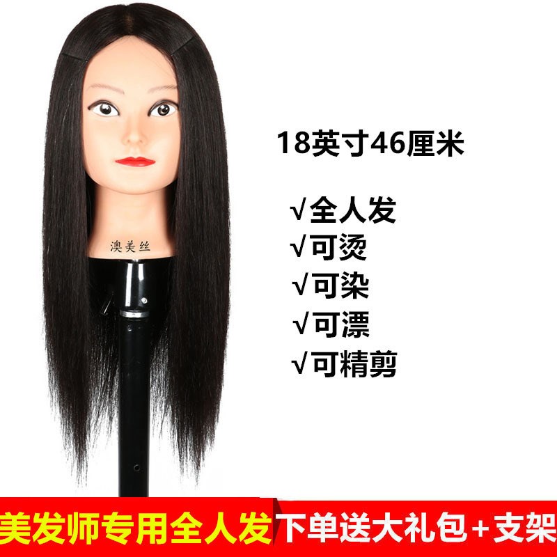 全人发可烫卷造型头模精剪吹拉模特头假人头头模教习头