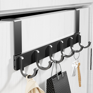 免打孔门后挂钩挂衣架入户高门上超薄加高一排衣帽衣服卧室挂衣钩