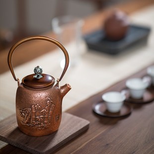 紫铜壶铜壶纯手工紫铜壶泡茶壶煮水壶烧水壶电陶炉煮茶具