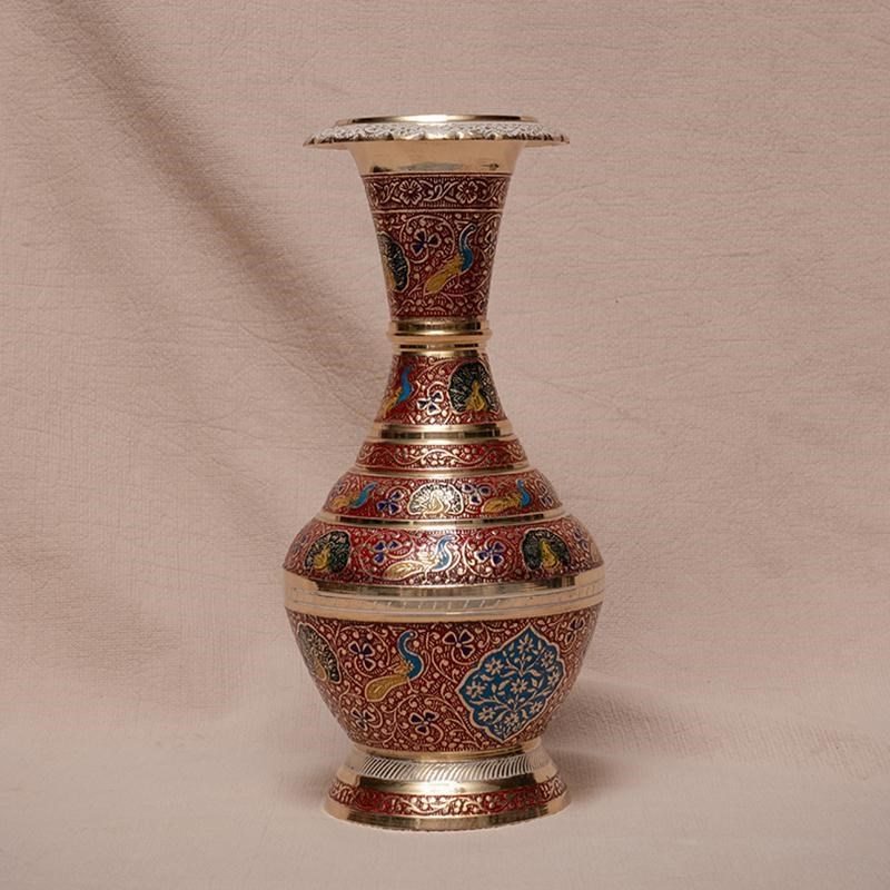 复古铜花瓶摆件创意客厅干花插花花艺现代玄关电视柜餐桌装饰品