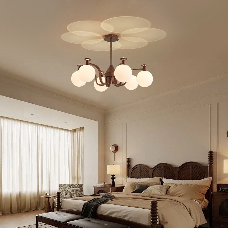 新款客厅吊灯美式中古风餐厅大厅主灯法式复古南洋风卧室中山灯具