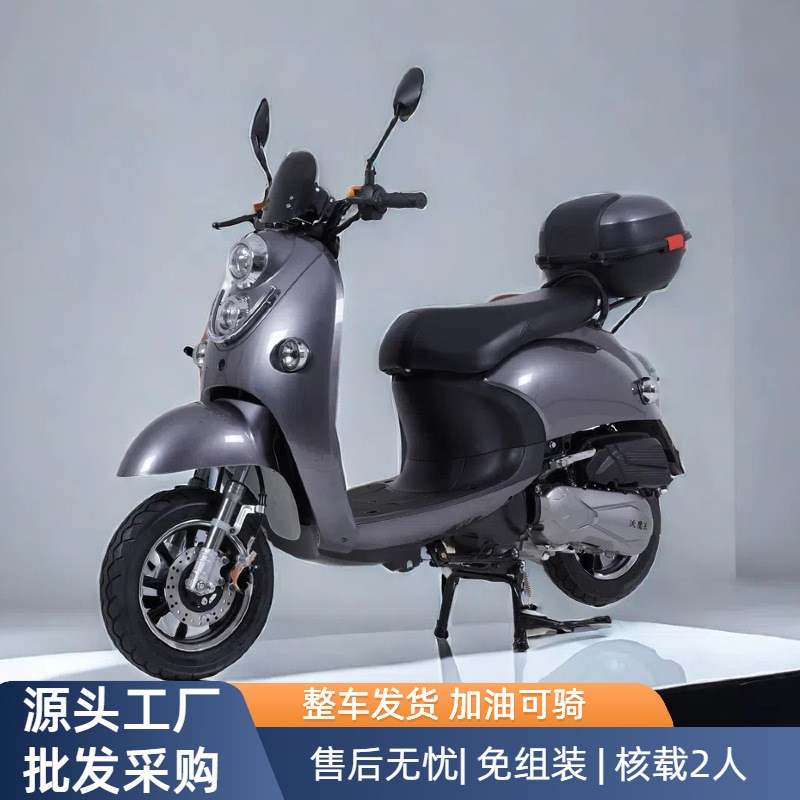 源头工厂小龟王踏板摩托车125CC燃油国四电喷可上牌省油整车代步