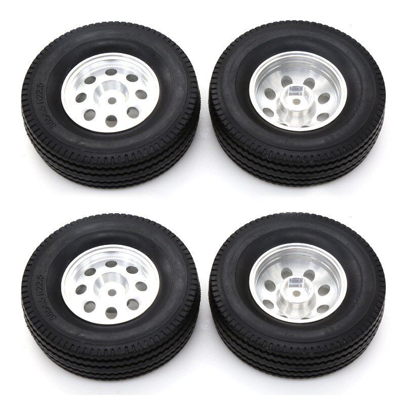 模型车1/14田宫Tamiya拖头 CNC金属轮毂 泥头胎皮