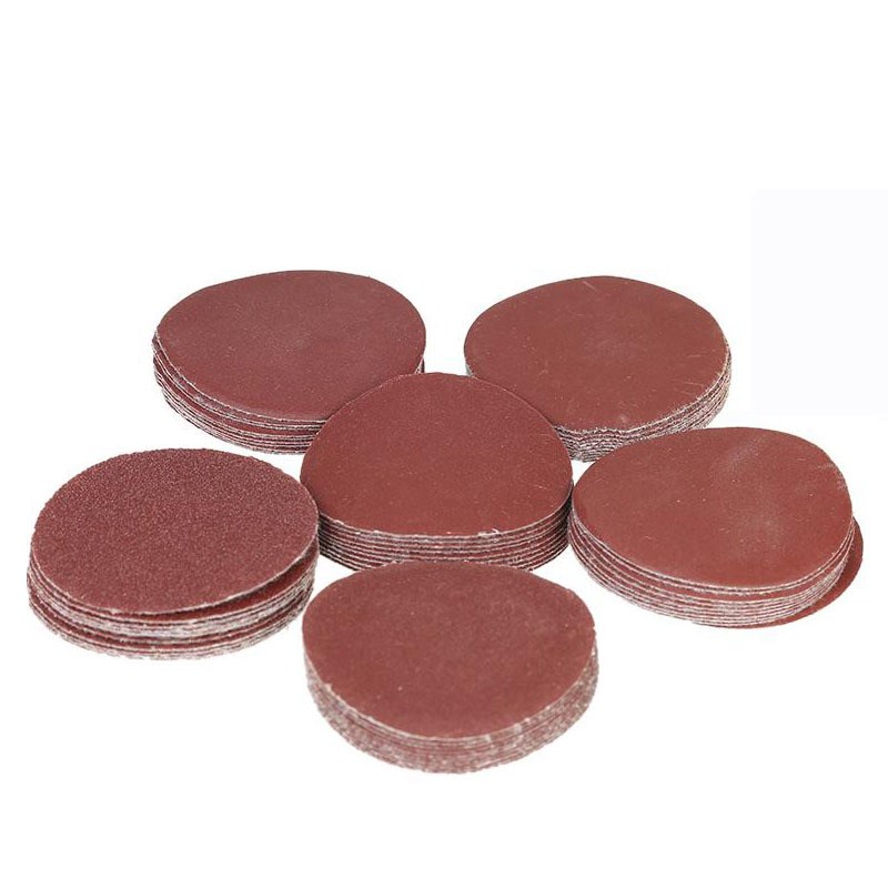 2寸500片圆盘砂纸自粘式砂盘拉绒磨片植绒砂纸片砂皮纸气磨片磨砂